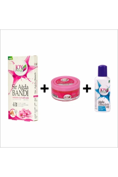 JOYWAX Joy Wax 4’lü Ağda Bandı Pudralı Vazelin Pink 125ml Yağ