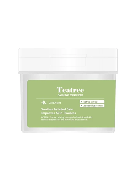Dermal Teatree Calming Toner Pad 120’li Çay Ağacı Özlü Gözenek Sıkılaştırıcı ve Yatıştırıcı Tonik Ped 200 ml ürün görseli 1