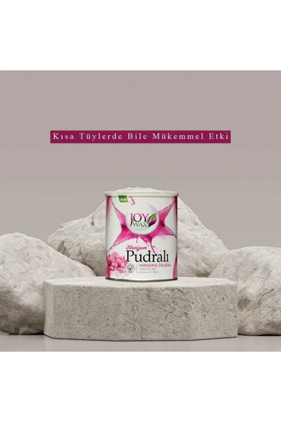 JOYWAX Joy Wax 6 Adet Konserve Sir Agda Titanyum Pudralı 800ml 80mt Ağda Bezi 125ml Yağ - 3