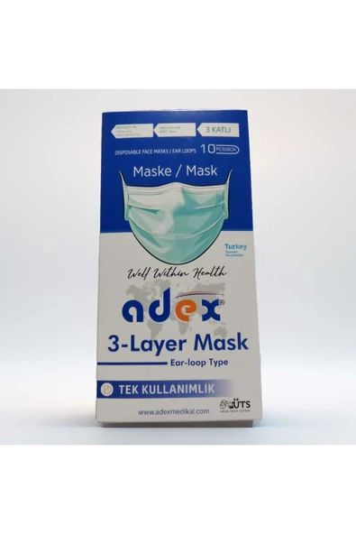 ADEX 3-LAYER MASK-TEK KULLANIMLIK