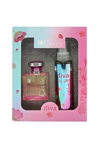 CECİLE Diva Edt Kadın Parfüm 100 Ml + Body Mist Deodorant 150 Ml Set