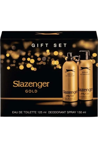 SLAZENGER Gold Edt 125ml Erkek  Parfüm + 150ml Erkek Deodorant Kofre Set