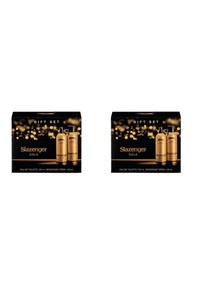 SLAZENGER Active Sport Gold 125 ml 150 ml Deodorant Erkek Parfümü X2 Adet