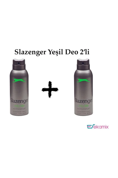 SLAZENGER Deodorant Active Sport 150 ml (YEŞİL) X 2 Adet