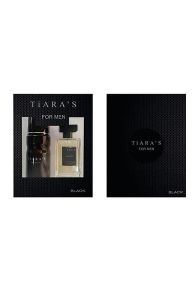 TİARAS Black Edt 50 ml Parfüm 150 ml Deodorant Parfüm Seti