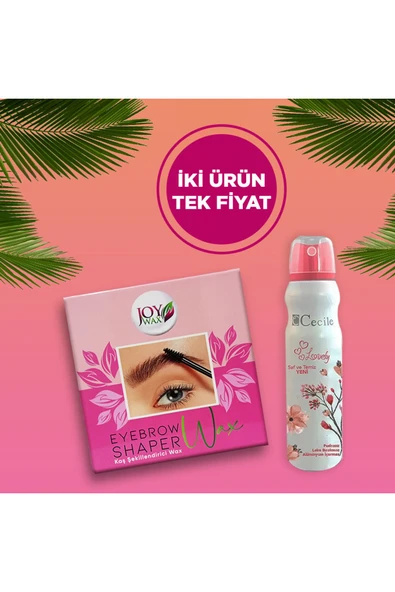 JOYWAX Kaş Şekillendirici Ve Sabitleyici Wax ve Cecile Lovely Deodorant 150 ml