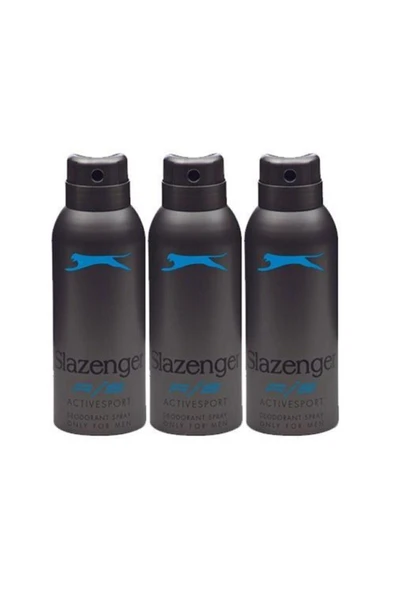 SLAZENGER Deodorant Active Sport 150ml(MAVİ) X 3 Adet