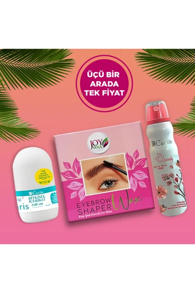 JOYWAX Kaş Sabitleyici-cecile Lovely Deo-cecile Iris Bitkisel Roll-on - 3