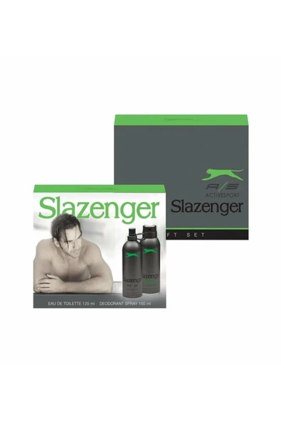 SLAZENGER Active Sport Yeşil Edt 125 ml Erkek Parfüm + 150 ml . Deodorant Seti 5741039814058