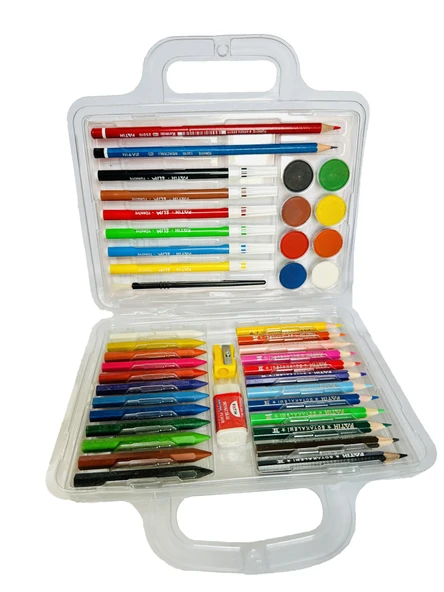 Fatih 42 Parça Şeffaf Çantalı Boyama Seti