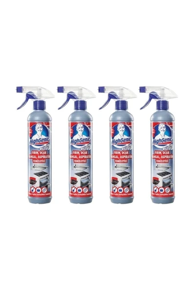 HİGHGENİC Fırın Ocak Mangal Aspiratör Temizleyici 500 ml 4 Lü Set