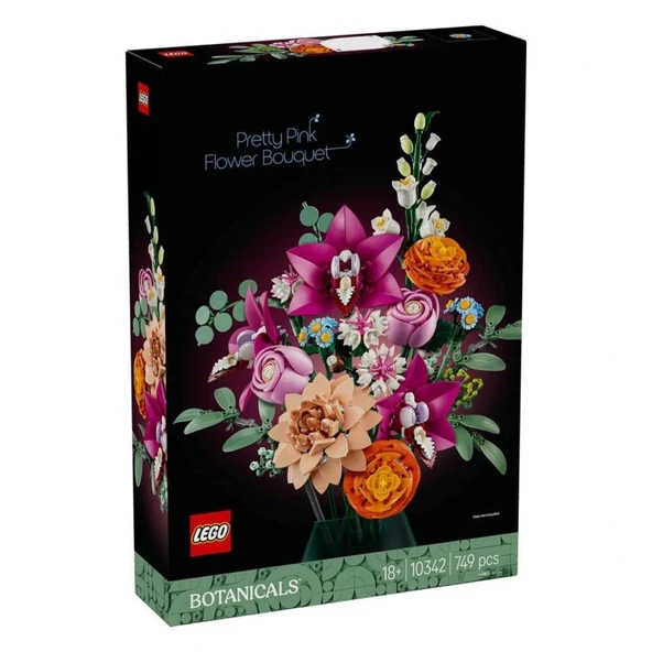 Nessiworld 10342 Lego iconic Botanicals Pembe Çiçek Buketi 749 parça +18 yaş ürün görseli 1