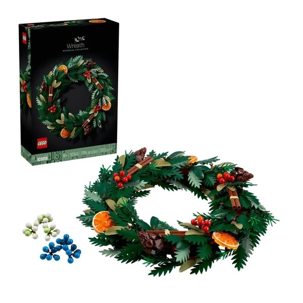 Nessiworld 10340 Lego iconic Botanicals Çelenk - Wreath 1194 parça +18 yaş