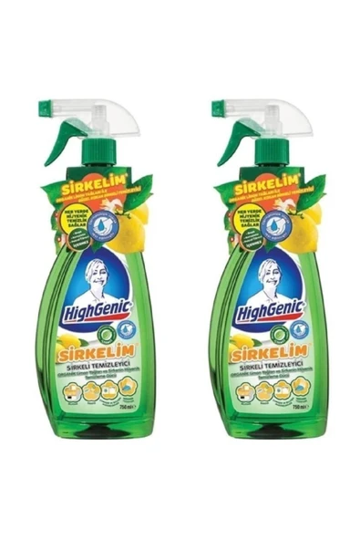 HİGHGENİC Organik Limon Yağlı Sirkeli Temizleyici 750 Ml 2li Set - 2