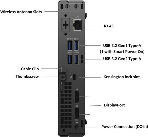 DELL OPTİPLAX 7080 MİNİ PC BİLGİSAYAR İ5 10500T 16/ 512SSD Wİ-Fİ W11PRO HDMI - 4