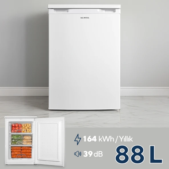 Kumtel 3 Çekmeceli Dikey Derin Dondurucu 88L HFR-100 - 4