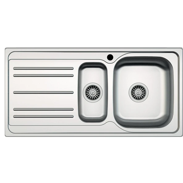 Hafele Capua 05 100x50 cm Dekorlu Sol Damlalıklı Paslanmaz Çelik Mutfak Eviyesi