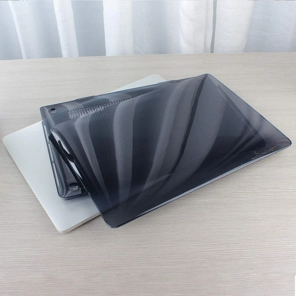 PDAteknoloji Macbook Pro Kılıf M1-M2 13.3 inç A1706-08 A1989 A2159 A2251 A2289 ile Uyumlu Kristal Siyah - 3