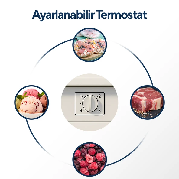 Kumtel 3 Çekmeceli Dikey Derin Dondurucu 88L HFR-100 - 5