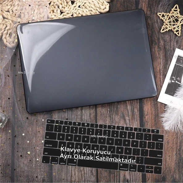 PDAteknoloji Macbook Pro Kılıf M1-M2 13.3 inç A1706-08 A1989 A2159 A2251 A2289 ile Uyumlu Kristal Siyah - 6