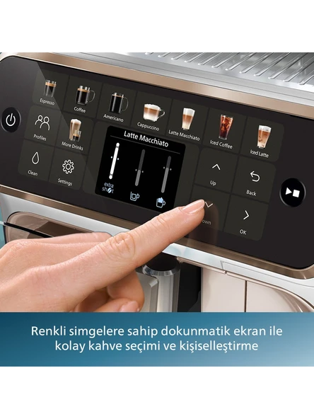 Philips LatteGo Tam Otomatik Espresso Makinesi, 20 Sıcak ve Soğuk İçecek, Silent Brew, EP5543/80 - 4