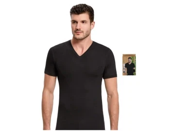 BAMBU ERKEK V YAKA T-SHİRT