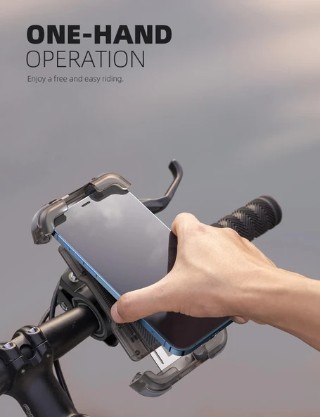 Lamicall Motosiklet ve Bisiklet Telefon Tutucu Ayarlanabilir BP03T - Resim 2