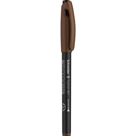 Schneider Topliner 967 | Fineliner 0,4 MM Keçe Uçlu Kahverengi Kalem - 2
