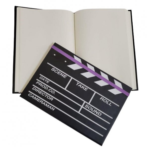 Film Klaket Desenli Defter Dekoratif Hediyelik - 1
