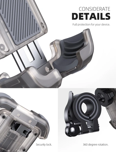 Lamicall Motosiklet ve Bisiklet Telefon Tutucu Ayarlanabilir BP03T - Resim 6