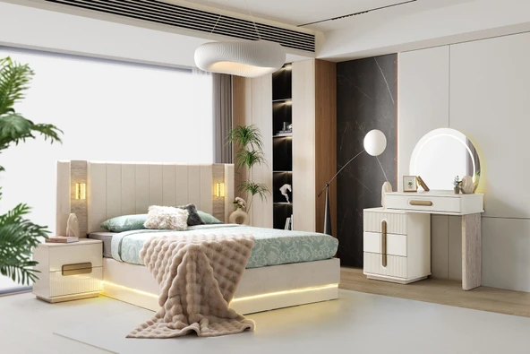 ZEN MDF BAZALI YATAK ODASI TAKIMI - Resim 2