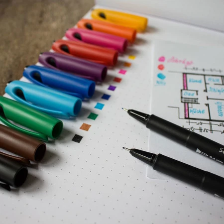 Schneider Topliner 967 | Fineliner 0,4 MM Keçe Uçlu Kahverengi Kalem - 4