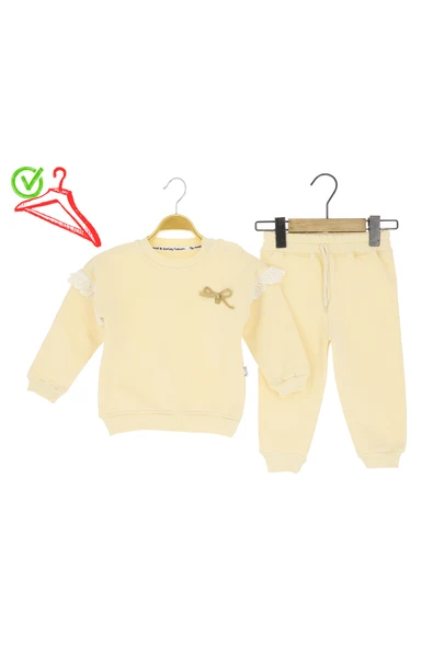 Kız Bebek Takım Polarlı Fiyonklu - Resim 2