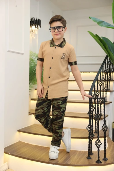 Erkek Çocuk 2'li Takım (Gömlek+Pantolon) 3-12 Yaş 12196