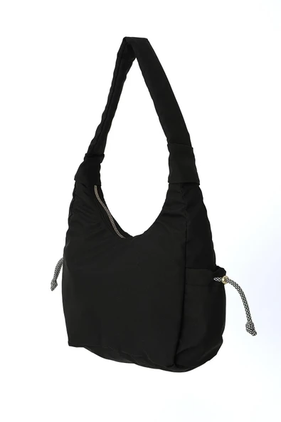 9053 Yan Çep Detay Çanta Siyah - Resim 2