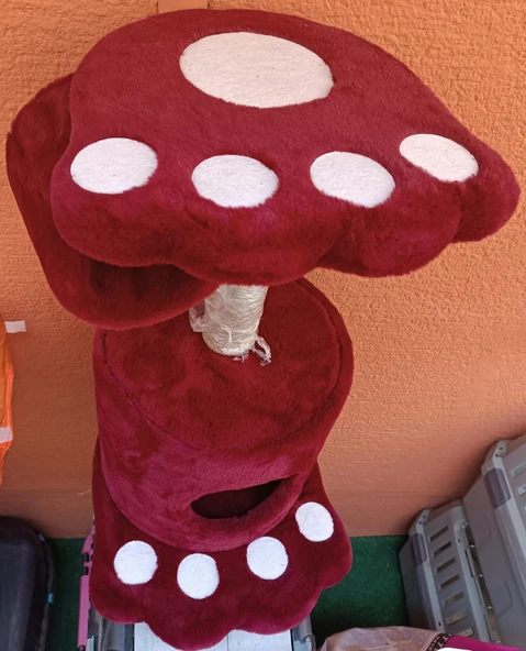 pati şekilli tırmalamalı kedi evi - Resim 2