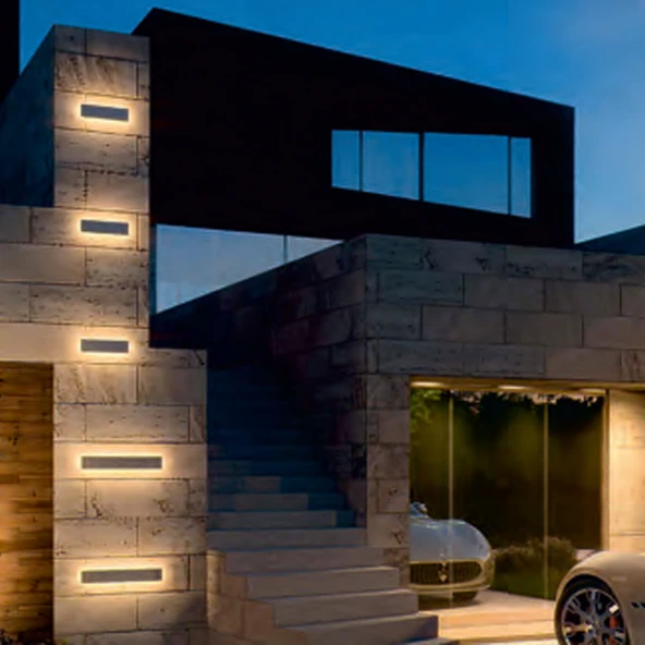 Ip Aplik duvar apliği dekortif açık alan dış mekan lamba aydınlatma ışık Su geçirmez Bahçe Led Modern A-IPD-5064 28W