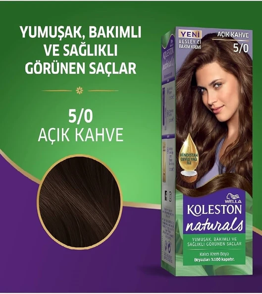 koleston saç boyası 5/0 açık kahve
