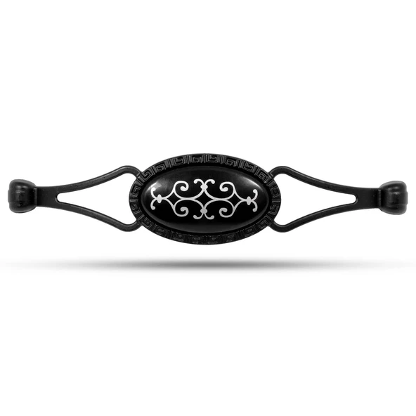 Seçil Çekmece Dolap Dolabı Kapak Kulpu Kulbu (128 MM-12.8 CM) Siyah Metal Kulpları Mobilya Mutfak - Resim 2