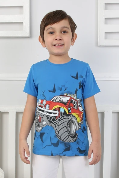 Erkek Çocuk T-Shirt Arabalı - 8