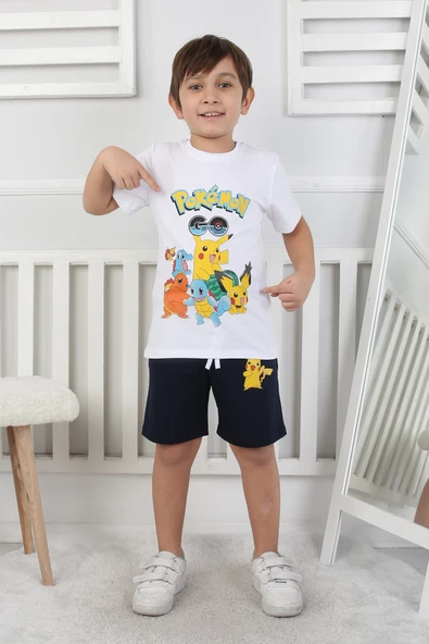 Erkek Çocuk Şort Takım Pokemon