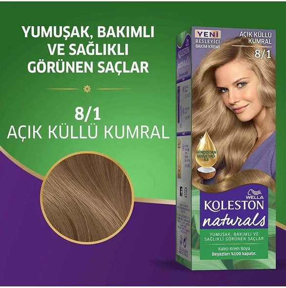 koleston açık küllü kumral 8/1 saç boyası
