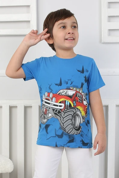 Erkek Çocuk T-Shirt Arabalı - 4