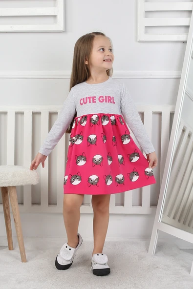 Kız Çocuk Elbise Cute Girl - 8