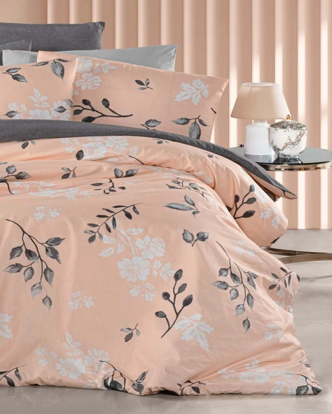 Lastikli Çarşaflı Tek Kişilik Nevresim Takımı Liza - 4