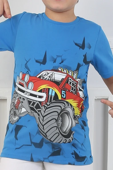 Erkek Çocuk T-Shirt Arabalı - 5