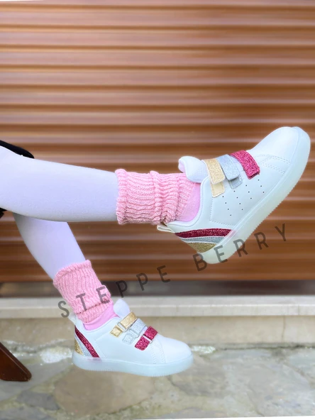 2 Çift Çocuk Pembe Slouchy Çorap - 2