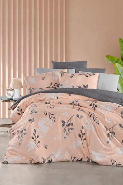 Lastikli Çarşaflı Tek Kişilik Nevresim Takımı Liza