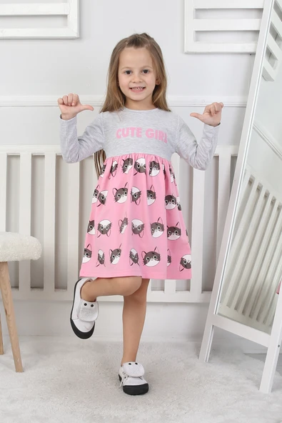 Kız Çocuk Elbise Cute Girl - 5