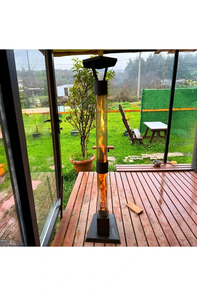 DUMANSIZ FÜZE-ROKET SOBA - PELET SOBASI 120 CM CAM - 2